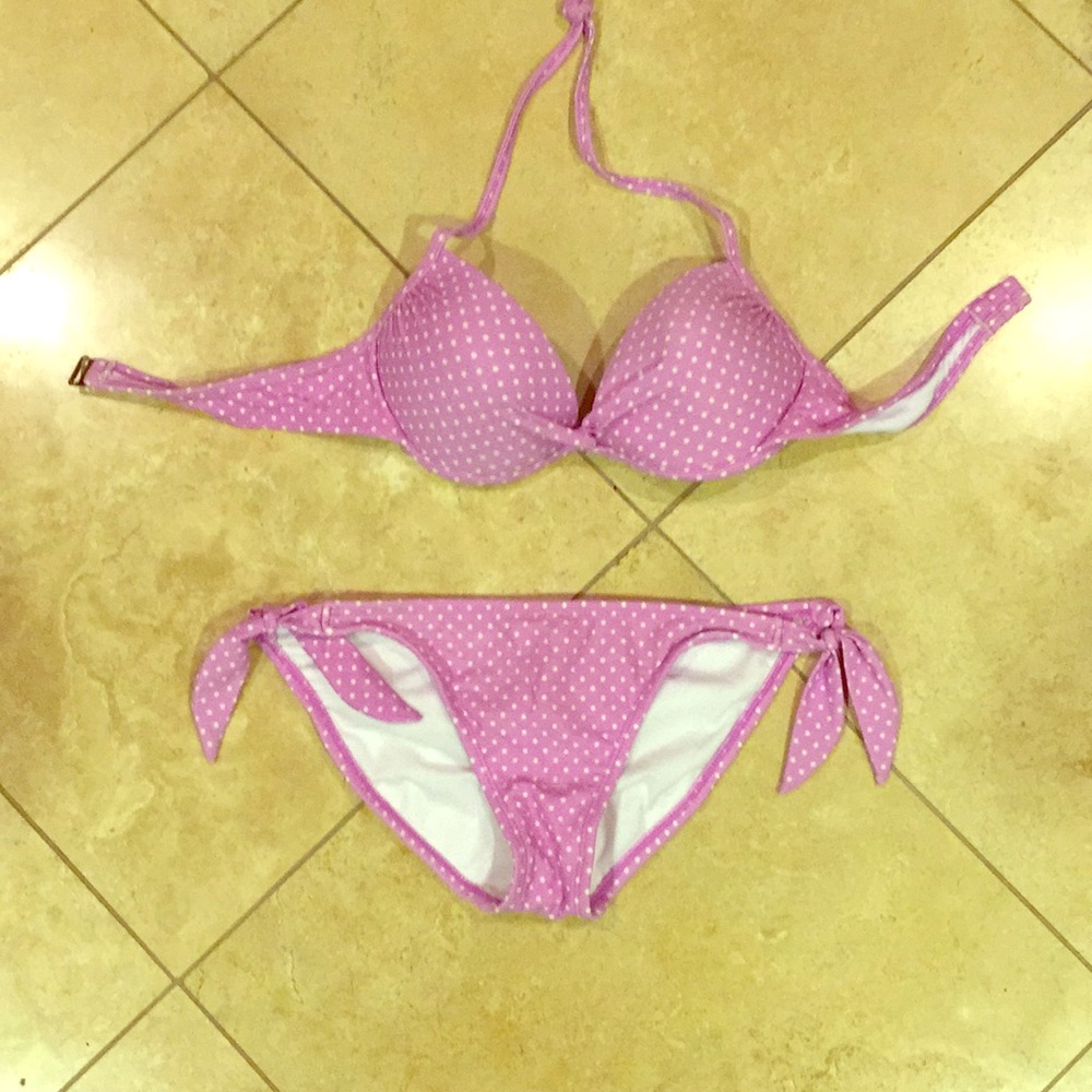 Used lavender/light purple push up bikini